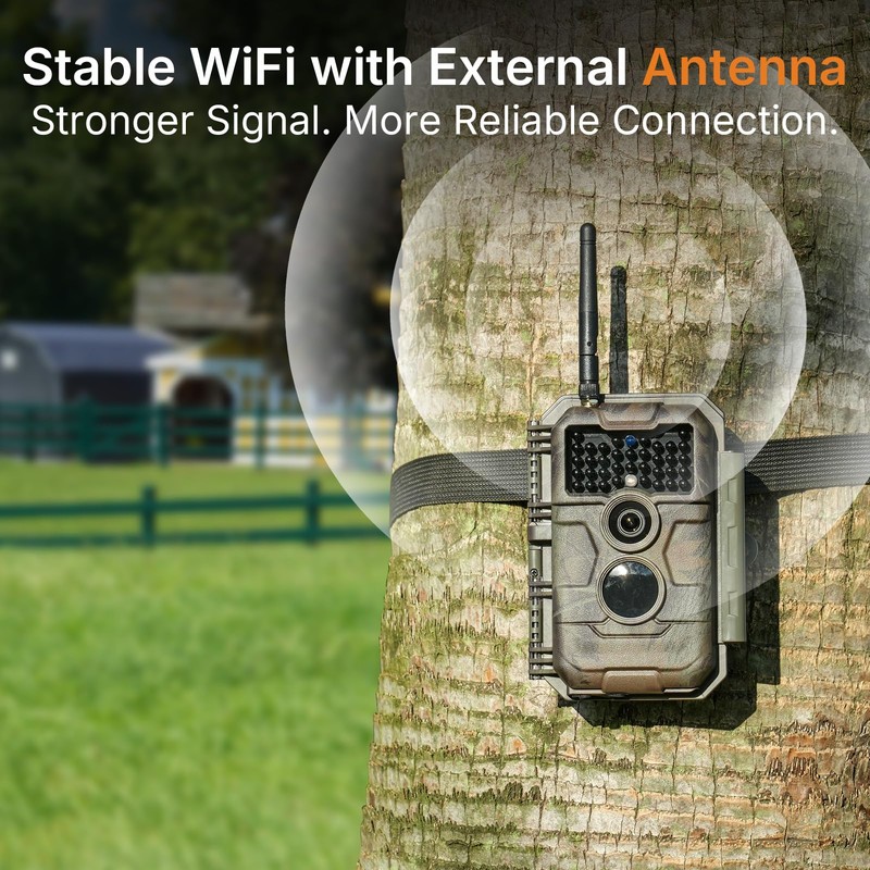 GardePro E6 WiFi Trail Camera (Non-Cellular), 64MP Photos, 1296P HD