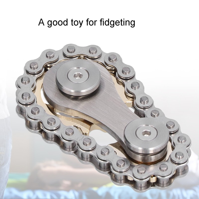 Stainless Steel Fidget Sprocket Toy Children Gears Linkage Bike Chain