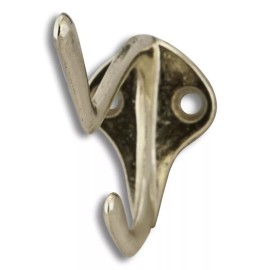 Unbranded Coat Hook 25 Pack Polished Brass 2-1/2" H x 1.1" W x 3" Projection (No Screws)