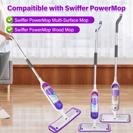 20 Pack Reusable Mop Pads Compatible with Swiffer PowerMop, Microfiber Pads Refills Machine Washable Up to 100 Times Wet Dry Use Suitable for All Floor Types