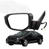 Black Left Driver Side Mirror Replacement For Honda Civic 2016-2021