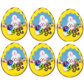 Easter Basket Cookies- 6 Decorated Crunchy Shortbread Cookies Individually Wrapped With Bow by BakersDozenToGo