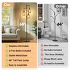 ROTTOGOON Dimmable Boho Floor Lamp - 3 Light Farmhouse Rattan