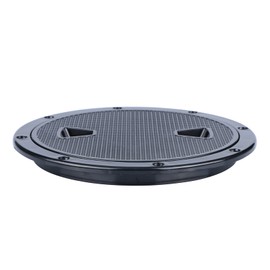 Hoffen 4"- 8" Hatch Black Round Non Slip Inspection Hatch w/Detachable Cover for Marine Boat Yacht (8 inch)
