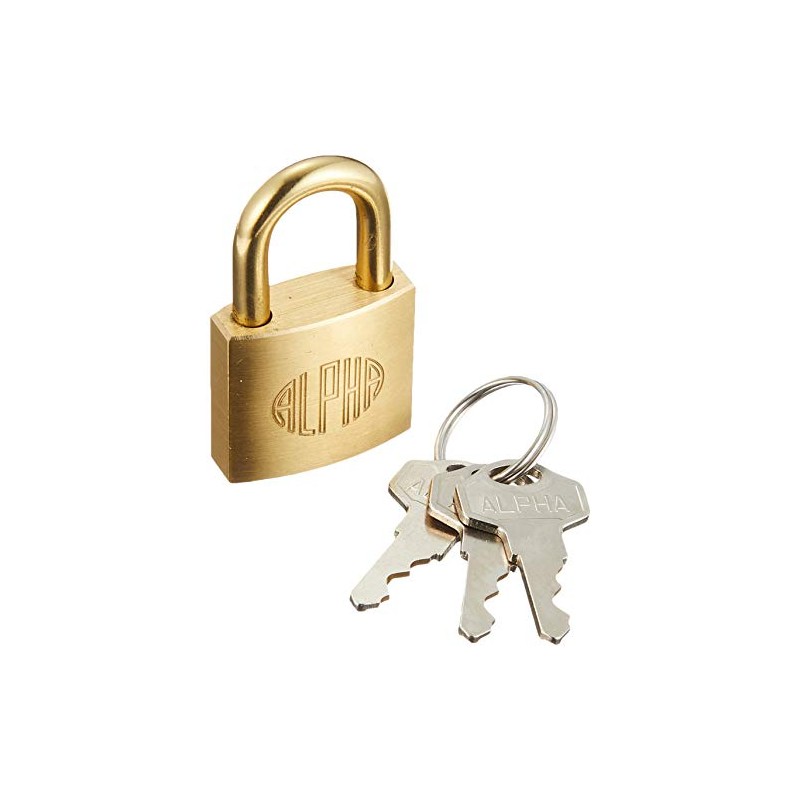 Alpha Alpha Key Lock Padlock Silver Standard Type 1000-25