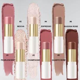 6 Colors Cream Contour Sticks Set, Shades with Highlighter, Bronzer and Blush, Double Ended Contour Sticks for Cheeks,Long Lasting, Waterproof and Matte Finish Makeup Kit (SET B)