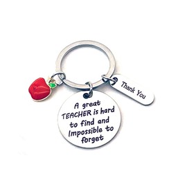 Teacher Retirement Appreciation Gifts for Women Men A Great Teacher Is Hard To Find Keychain Thank You Gifts Ideas for Teachers Day Gifts Teacher Christmas Birthday Gift