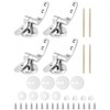 QWORK Toilet Seat Sturdy Hinge Replacement Parts, 2 Set Stainless