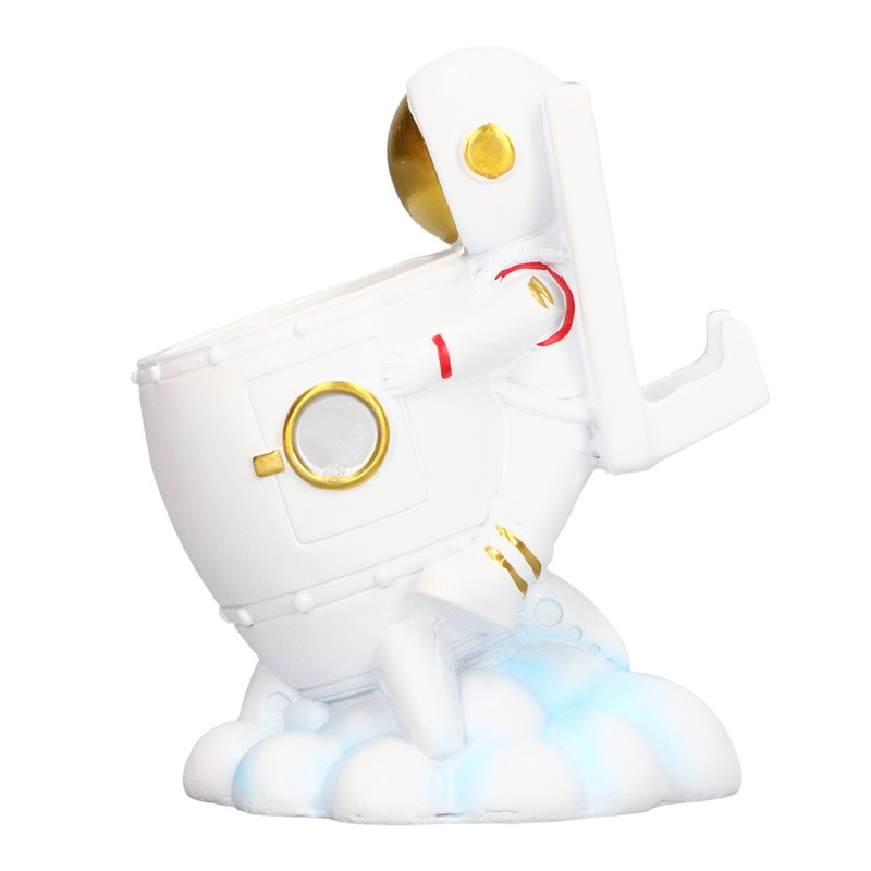 Multifunctional Pen Holder Unique Astronaut Shape Mobile Phone Stand Pen