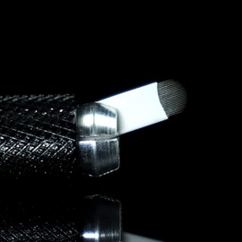 Pack of 50 Microblading Needles Nano U21 0.15 mm Semi-Permanent Makeup for Artists White Microblading Blade (U21)