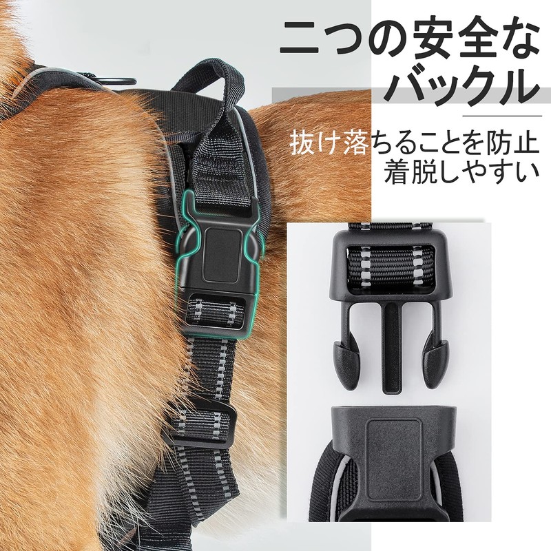 Rabbitgoo Dog Harness, Anti-Pulling, Less Burden, Collar, Fitting Without Lifting