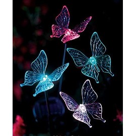 Butterfly Solar Garden Stakes SET of 4