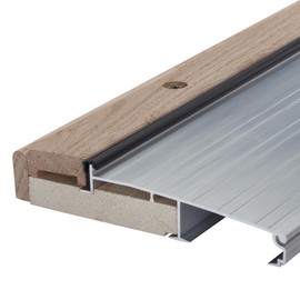 M-D Building Products 78600 5-5/8 in. x 1-1/8 in. x 36 in. Silver Adjustable Aluminum & Hardwood Threshold