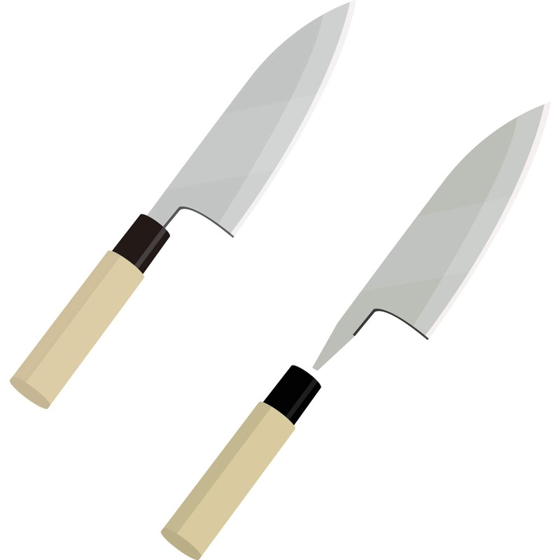 Knife Handle Japanese Kitcken Knife Repair Handle for Nakiri Knife