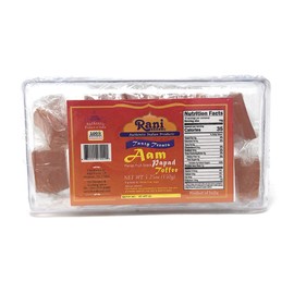 Rani Aam (Mango Fruit Snack) Toffee Candy Treat, 5.25oz (150g), Individually Wrapped in Candy Box ~ All Natural | Vegan | Gluten Friendly | Indian Origin & Taste