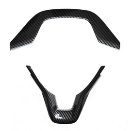 Duoles Carbon Fiber Print Interior Trim Air Vent Outlet Steering Wheel Gear Shift Knob for Honda Accord 10th 2018 2019 2020 (Carbon Fiber Steering Wheel Trim)