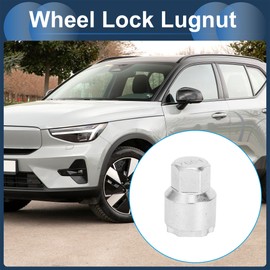 INFINAUTO Wheel Lock Lugnut, #7601 Anti-Theft Screw Nut Removal Key Socket for Volvo Alloy Steel Silver Tone 1 Pc