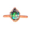 Handcrafted Copper Electroformed Aura Herkimer Diamond Healing Ring (7)