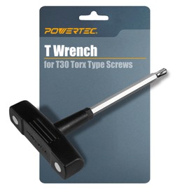 POWERTEC T Wrench for T30 Torx Type Screws, Replacement for DeWalt 5140067-13 Planer Wrench, Fits DeWalt DW735, DW735X, DW734, and Delta 22-590 (72099)