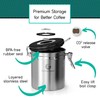 Coffee Gator Coffee Canister, 22oz Airtight Stainless Steel Kitchen Food