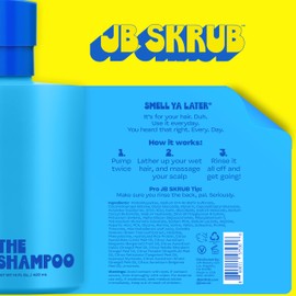 JB SKRUB JB SKRUB The Shampoo for Kids, Tweens & Teens C Aloe Vera & Green Tea Infused for Healthy Hair & Scalp C Sulfate-Free, Paraben-Free, Citrus, 14 Ounces