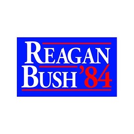 fagraphix Vintage Reagan Bush 84 Sticker Decal Self Adhesive Republican 80s 1.25" Wide
