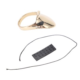 Brass Archery Thumb Ring Portable Finger Protector with Anti Lost Rope for Outdoor Hunting 22