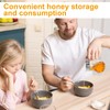 2Pcs 8oz Syrup Dispenser Honey Pot Glass Honey Dispenser Jar,