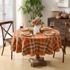 Culloden Autumn Harvest Plaid Thanksgiving Fabric Weave Napkins, Traditional Bold