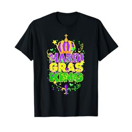 Funny Carnival Party Confetti Outfit - Mardi Gras King Crown T-Shirt