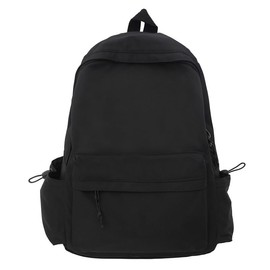 NIORYUZ Cute Backpack Basic Office Laptop Travel Outdoor Lightweight School Children Preppy (Black)