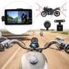 Riloer Motorcycle Driving Recorder, Portable Dual Lens Camera, Waterproof 3