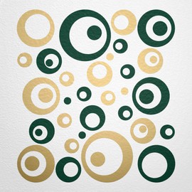 WANDfee® Wall Tattoo, Circles, Dots, 50 Stickers, Colour Choice For Children's Bedroom, Living Room, Hallway, Bathroom, Kitchen, Tile Stickers, green