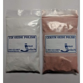 JESCO Cerium Oxide and Tin Oxide Polish Combo