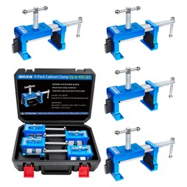 SIIIXS 4-Pack Blue Cabinet Clamps,Face Frame Clamps for Installing Cabinets