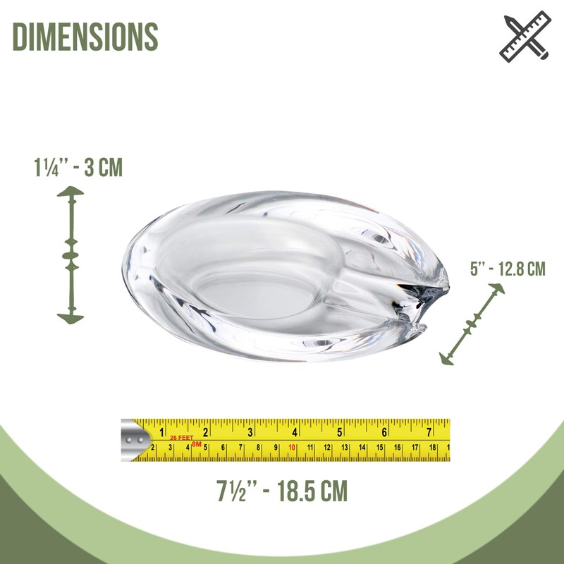 Pasabahce Crystal Glass Ashtray Patio Heavy Handmade Luxury Outdoor Indoor