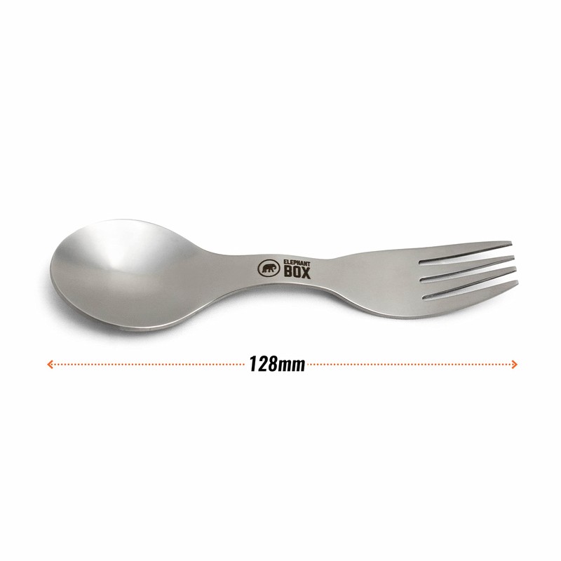 Elephant Box Stainless Steel Spork | Reusable Camping Cutlery |