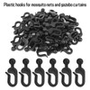 lasuroa 50pcs Plastic Hooks for Gazebo Curtains, Smooth Sliding Track