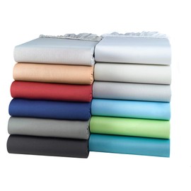 BaSaTex Microfibre Fitted Sheet in Many Colours and 7 Sizes, 90 x 200 to 100 x 200 cm, Silver