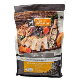 SIMPLY NOURISH Senior Chicken and Brown Rice Dry Dog Food, 5 Pound Bag