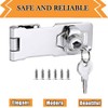 ZiYuya Hasp Lock with Different Keys, Padlock Gate Latch Door