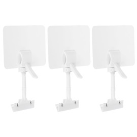 PATIKIL Sign Holder Clip 6"x 3",3 Pcs Double Head Swivel Sign, Rotating Erasable Price Display Holder with Clamp Clip for Supermarket Business Merchandise,White