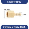 LTWFITTING Brass BSP Fitting Coupler/Adapter 1/4-Inch Female BSPP x 6mm