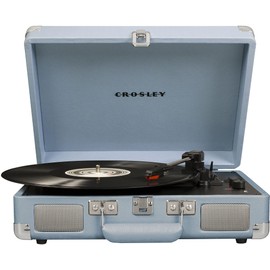 Crosley CR8005F-TN Cruiser Plus Vintage 3-Speed Bluetooth in/Out Suitcase Vinyl Record Player Turntable, Tourmaline