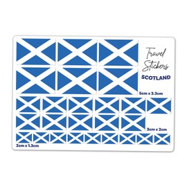 A5 Sticker Sheet Scotland Flag Vinyl Stickers - Scottish Travel Holiday World Geography School Labels Scrapbooking 5cm | 3cm | 2cm #81429