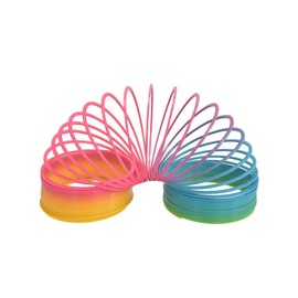 Magic Rainbow Spring Coil 7.5cm x 6.5cm Colourful Stretchy Bouncing Fidget Toy Ideal Kids Parties Gifts Party Bags Prizes, Perfect Sensory Toys for Autistic Children (7.5cm Magic Spring 1 Pack)