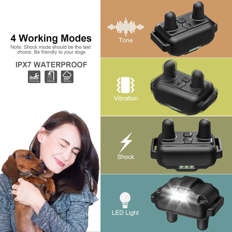 Heaflex Dog Shock Collar with Remote, Dog Training Electric Collar,