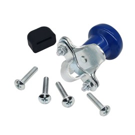 Celliparts WSV120B 5A6BU Universal Ball Bearing Vinyl Steering Wheel Spinner Knob with Rubber Sleeve Compatible with John Deere Case IH Tractor Backhoe Loader Combine and Many Other Boats Vehicles