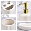 Bathroom Accessories Set, 4 Pcs White Bathroom Accessory Set, Soap