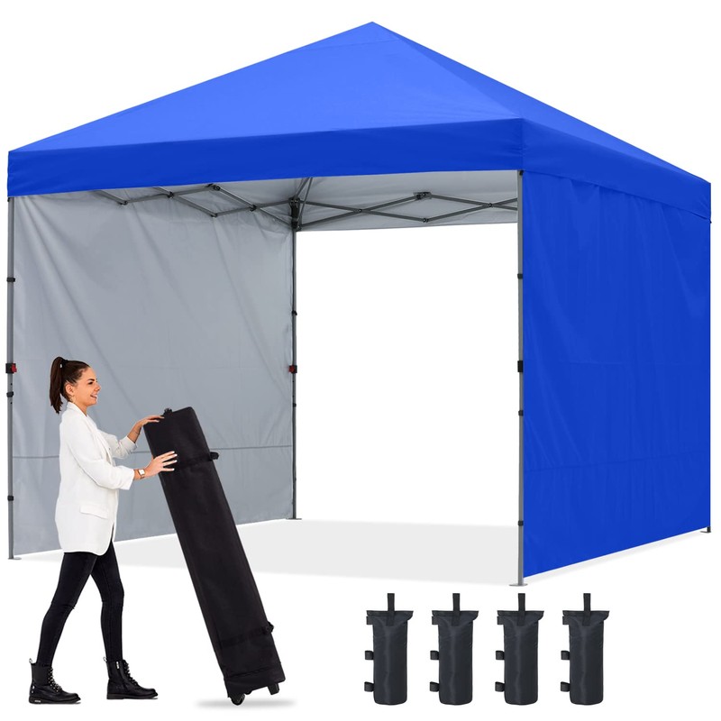 ABCCANOPY Easy Pop up Canopy Tent with 2 Sidewalls for